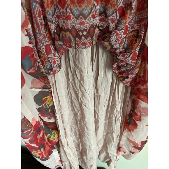 Free People Women’s Maxi Dress Boho Rose Floral Sz Small S - Picture 4 of 9